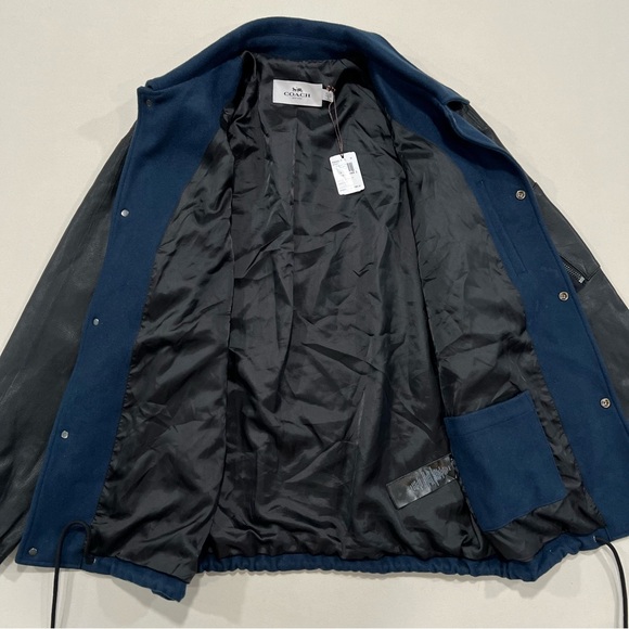 BNWT RRP 695$ COACH WOOL GOAT LEATHER VARSITY JACKET MENS SIZE M F24299 - Picture 9 of 13
